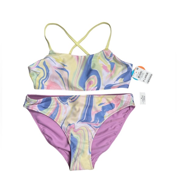 NWT Ideology Girls Mixed 2pc Bikini 2pc Set - Picture 4 of 7